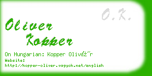 oliver kopper business card